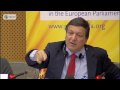 Body language is telling as European Commission President Jose Manuel Barroso defends his candidacy for another term in the hearing with the Greens/EFA group in the European Parliament, led by Daniel Cohn-Bendit. The Greens-EFA group has actively campaigned against a second term for Barroso. For the full hearing, check the Greens/EFA website at: greens-efa-service.eu