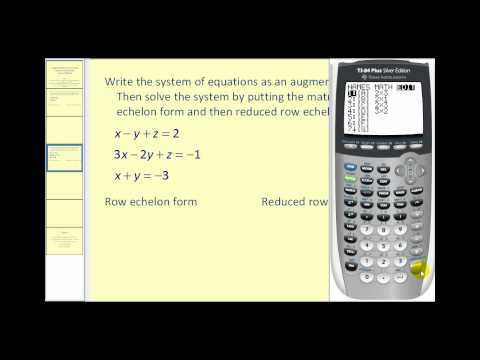 how to turn equations into matrices