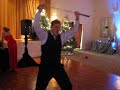 Christmas party & sweatband man dances
