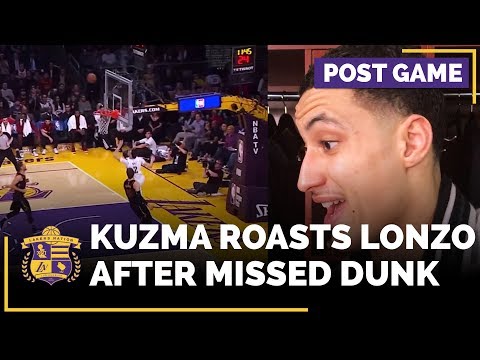 Video: Kyle Kuzma Roasts Lonzo Ball After Missed Dunk