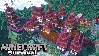 Building My Entire CASTLE BASE in Minecraft 1.16 Survival Single Player