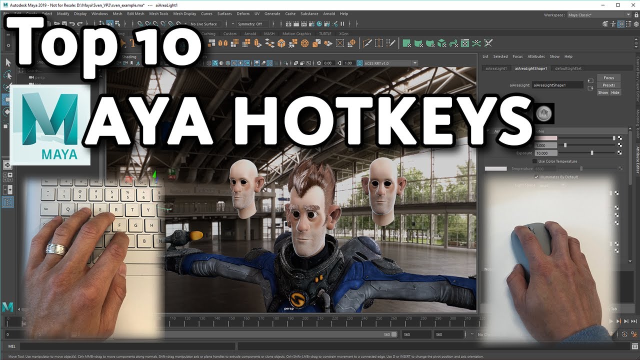 knowing hotkeys 3d maya tutorial