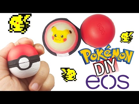 DIY PIKACHU LIP BALM EOS IN A POKEBALL