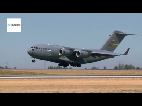 C-17 Globemasters Tactical Landing, Touch And Go. Travis AFB
