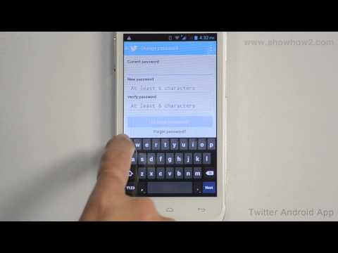 how to change twitter password