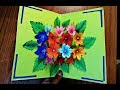 Diy Flower Bouquet Pop Up Card Paper Crafts Handmade Craft