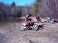 RIDING FAST LAPS AT THE WATERHOLE TRACK CRF150 RACING