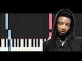 21 Savage,Offset,Metro Boomin, Travis Scott - Ghostface Killers (SLOW EASY PIANO TUTORIAL)