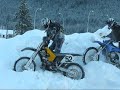 WR 450 VS RM 250 Snow Slinging