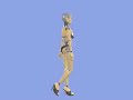 Female Robot modeled and animated in Anim8or. Version 1.