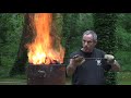 American swordmakers Walter Sorrells and Jesus Hernandez demonstrate how they smelt tamahagane -- a rough form of steel which is used in the making of traditional Japanese swords.