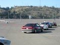 Black Miata at Qualcomm West course SCCA SOLO II