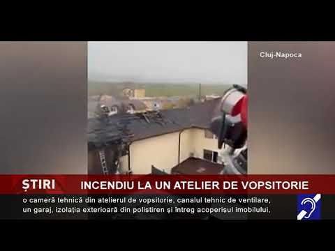 Incendiu la un atelier de vopsitorie