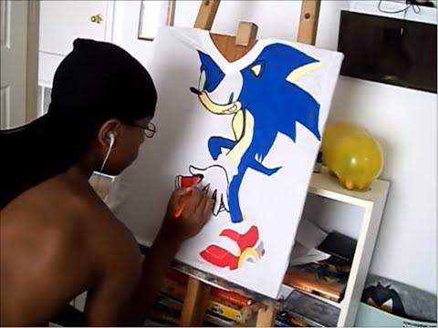 how to paint sonic