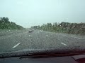 Rain beading on glass