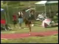 Master thrower Dave Sanfilippo throwing the javelin