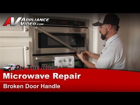 how to replace ge microwave door handle