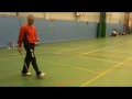 badminton-coach.co.uk Paul Stewart, Advanced Badminton Coach based in Cheshire, UK, demonstrates the key element to having good technique and keeping balance when moving backwards in readiness to play your badminton shot.