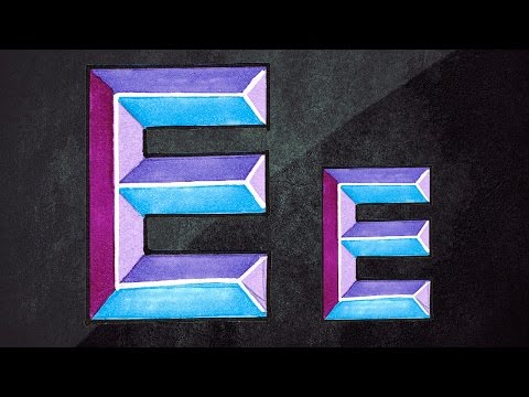 how to draw block letter d