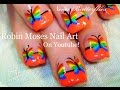 Rainbow Butterfly Nail Art Easy