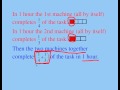 GMAT Math Problem 6 (Algebra Rate Problem)