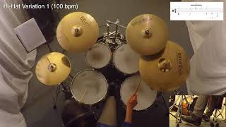 Hi-Hat foot variations on 3/4 swing