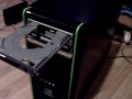 The whole thing is some what functional. Getting it to stay on screen seems to be the issue right now, i suspect the HDMI coupler. Troubleshooting and having fun, but I may not have time to further this project for a while. well see, if any, will post updates. Xelite project : XBR Elite xbox 360 inside a PC case. Xbox 360 Elite edition Hitachi 46DH IX1.51 (spoofed as liteon) HD DVD player 120GB HDD 2 front USB ports Audio connection Optical connection HDMI connection RJ45 Ethernet connection Infrared receiver rerouted to front panel 2X 100mm fans 1X 80mm fan 1X Intercooler (aimed under the board) The special thing about it is that everything is plug and play! The PC case was modded to take the board from 360 with ease. Everything from the eject buttons, to the infrared receiver as a connector. having fun, so time consuming!