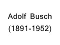 adolf busch (1891-1952): violin
rudolf serkin (1903-1991): piano
violin sonata n�5 in f major, op.24 (spring)
recorded on 17th may, 1933 in abbey riad studio n�3
adolf georg wilhelm busch (august 8, 1891  june 9, 1952) was a german-born violinist and composer.
busch was born in siegen in westphalia. he studied at the cologne conservatory with willy hess and bram eldering. his composition teacher was fritz steinbach but he also learnt much from his future father-in-law hugo gr�ters in bonn.
in 1912, busch founded the vienna konzertverein quartet, consisting of the principals from the konzertverein orchestra, which made its debut at the 1913 salzburg festival. after world war i, he founded the busch quartet, which from the 192021 season included g�sta andreasson, violin, karl doktor, viola, and paul gr�mmer, cello. the quartet was in existence with varying personnel until 1951.
the additional member of the circle was rudolf serkin, who became busch's duo partner at 18 and eventually married busch's daughter, irene. the busch quartet and serkin became the nucleus of the busch chamber players, a forerunner of modern chamber orchestras.
in 1927, with the rise of adolf hitler, busch decided he could not in good conscience stay in germany, so he emigrated to basel, switzerland. (busch was not jewish and was popular in germany, but firmly opposed nazism from the beginning.) on 1 april 1933 he repudiated germany altogether and in 1938 he boycotted italy. on the outbreak of world war ii, busch emigrated from basel to the united states, where he eventually settled in vermont. there, he was one of the founders with rudolf serkin of the marlboro music school and festival.
the busch quartet was particularly admired for its interpretations of brahms, schubert, and above all beethoven. it made a series of recordings in the 1930s that included many of these composers' works for string quartet. in 1941, it set down three beethoven quartets that it had not previously recorded, including opus 130. the busch quartet never recorded the grosse fuge, opus 133; an arrangement was recorded by the busch chamber players, with busch leading from the first violin desk.
busch was a great soloist, as well as a chamber musician, and live recordings exist of him playing the beethoven, brahms, dvor�k and busoni concertos, as well as the brahms double concerto. in the studio he recorded concertos by bach and mozart, as well as the brandenburg concertos by bach and the concerti grossi, op.6, by handel. he had a highly individual tone and great technique. among his students were stefi geyer, erica morini and yehudi menuhin.
as a composer, busch was influenced by max reger. he was among the first to compose a concerto for orchestra, in 1929. a number of his compositions have been recorded, including the violin concerto, string sextet and quintet for saxophone and string quartet.
he was the brother of the eminent conductor fritz busch and of the cellist hermann busch, and grandfather to the pianist peter serkin.