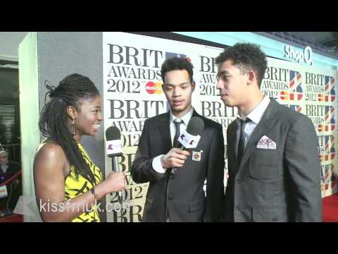 Rizzle Kicks at the BRIT Awards 2012 with KISS
