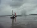 Blokarting on a very wet day -onboard camera