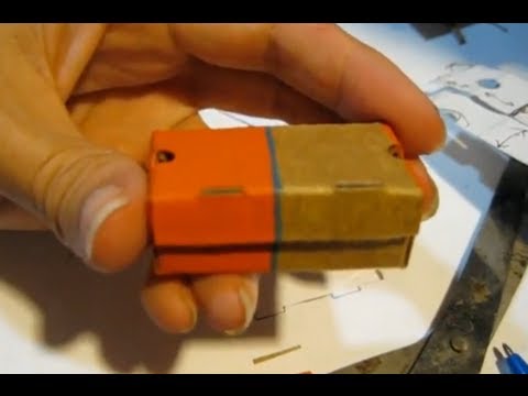 made Miniature Shoebox papercraft cardboard  from template Nike voltron Tutorial: