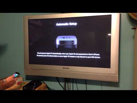 Tap Touch to set up Apple TV with iOS7 devices