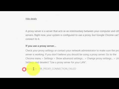 how to fix unable to connect to the proxy server
