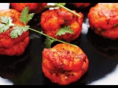 Indian cuisine: cold shrimp tikka