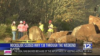 Oregon HWY 138 West closed through the weekend