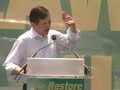 from juneaction.org: representative dennis kucinich (d-oh) addresses thousands of activists at a capitol hill rally during a day of action to restore habeas corpus, fix the military commissions act and restore law and justice. the national day of action was co-sponsored by the aclu, amnesty international (usa), the leadership conference on civil rights, the national religious campaign against torture and more than 90 other groups. learn more at juneaction.org and aclu.org/mca.