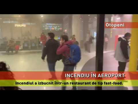 Incendiu violent, într-un restaurant din Aeroportul ”Henri Coandă”