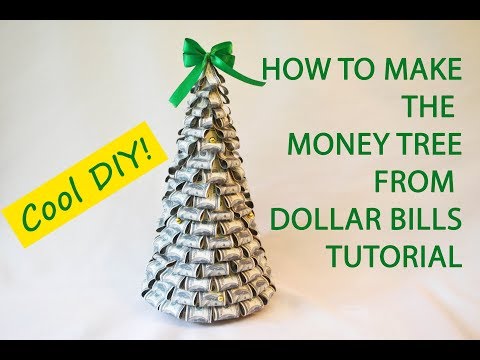 video-linktoworks-Money Tree Dollars Bills Craft Tutorial DIY Gift ...