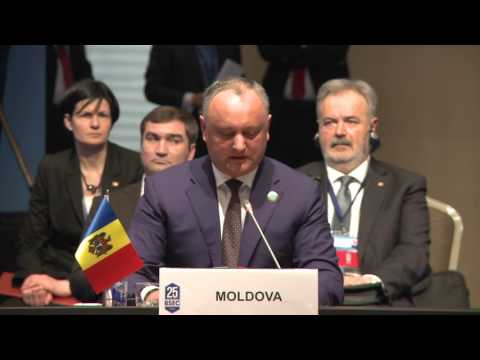 Președintele Republicii Moldova a rostit un discurs în cadrul Summitului Aniversar al Organizației Cooperării Economice a Mării Negre