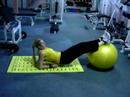 leg raise on fitball
