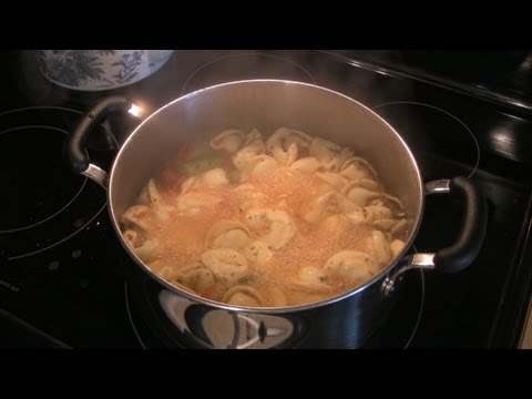 Tortellini - Hey this super fast and simple recipe for Italian tortellini that will make you a delicious meal! Recipe: 1 pkg. 3 cheese tortellini 9 oz. pkg. 2 cans diced ...