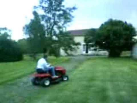 på traktor i frankrike
