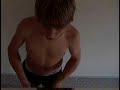 Sprintcuts: putting on an inside-out shirt.