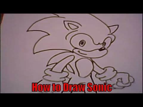 how to draw a sonic