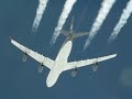 Video of Contrails of the Airbus A340