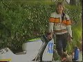 Gloria clark on a yamaha fzr 600 at the IOM TT with crash