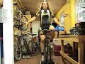 Riding the rollers - one leg no hands