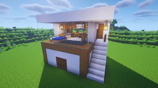 Minecraft MODERN HOUSE TUTORIAL - Minecraft Modern