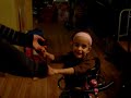 eden dancing with her daddy.