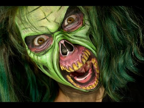 how to face paint a zombie